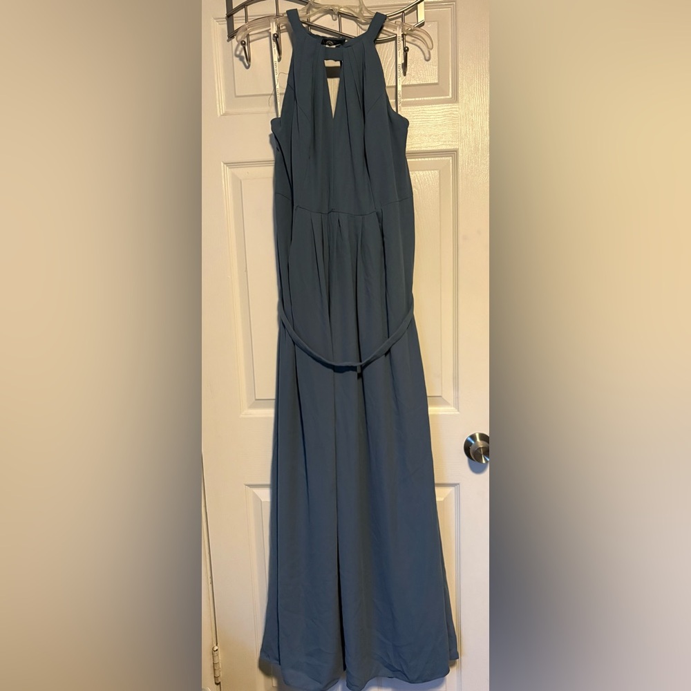 David's Bridal Slate Blue Dress